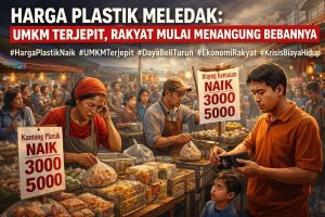 Harga Plastik Naik Rp500 Ribu Per Dus, Pedagang Kecil Menjerit