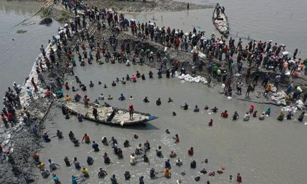 Warga Shyamnagar Bangladesh Bangun Tanggul Swadaya Pintar